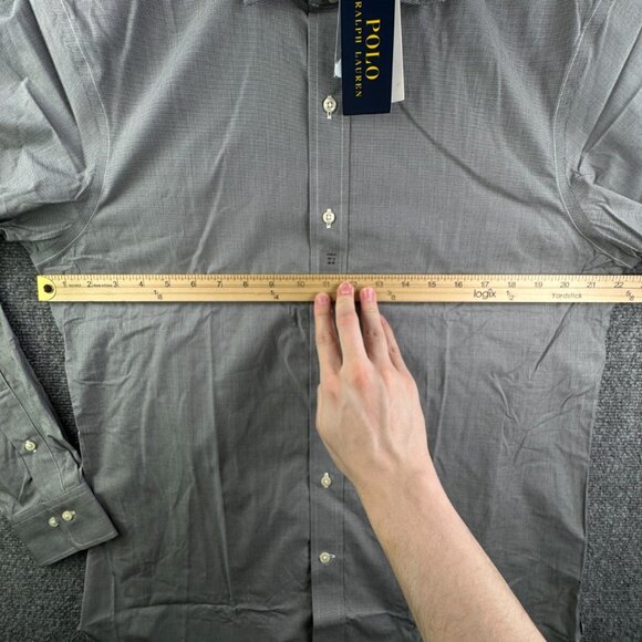 NWT Polo Ralph Lauren Button Up Shirt Long Sleeve Classic 15.5 34/35 Gray Men - Picture 5 of 14